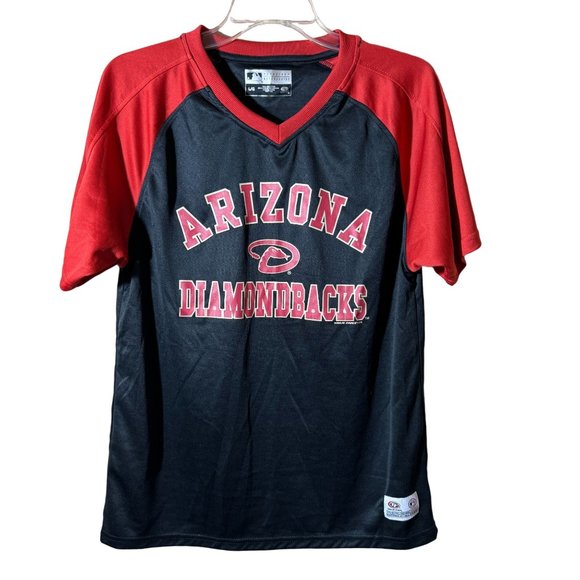True Fan Arizona Diamondbacks Jersey Shirt Black Sedona Red SZ L - Picture 1 of 5
